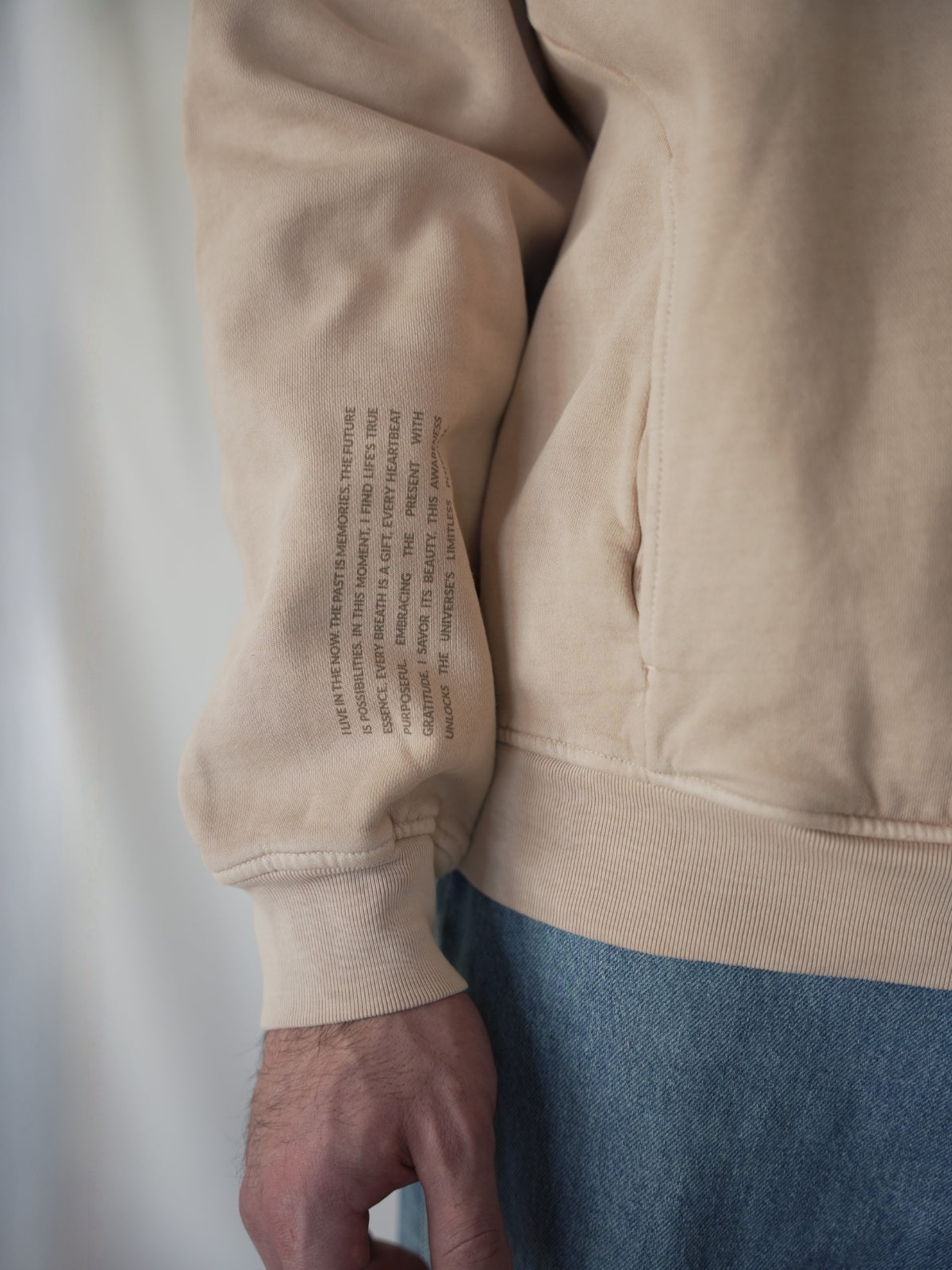 SINTHS Present Hoodie Artwork Detail – This Moment Is a Gift