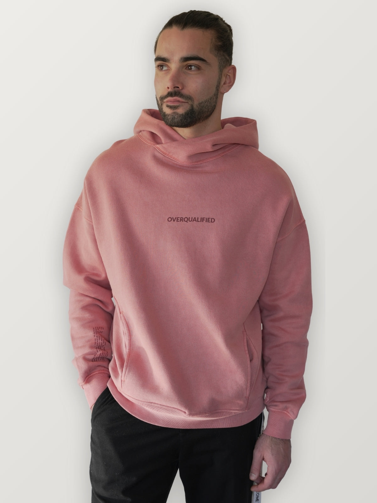 SINTHS Overqualified Hoodie front view – Fire Collection
